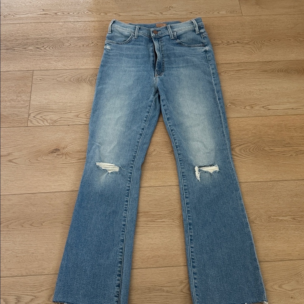 MOTHER Light Blue distressed jeans - Picture 1 of 4